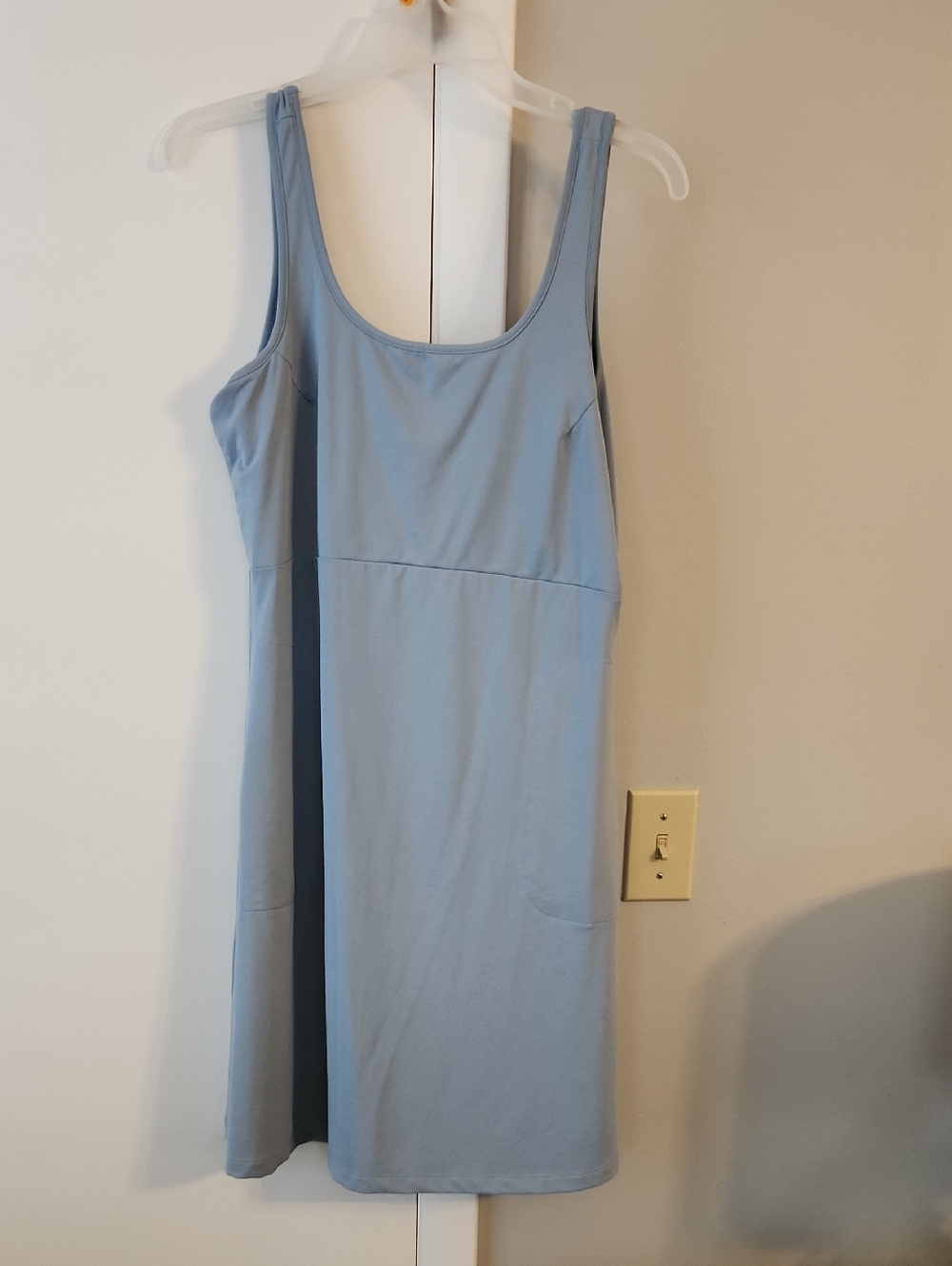 UPF50 Light Blue Scoop Neck Tank Dress